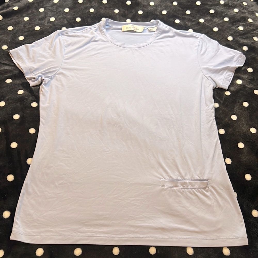 Bugatchi Light Blue Golf Shirt with Pocket - Size Large